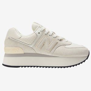 Like-new Balance 574 Platform Casual Sneakers Shoes Women White Cream size 6.5